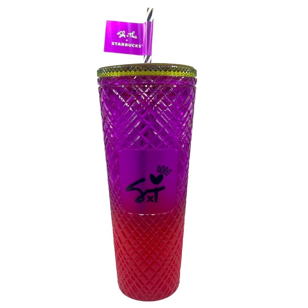 NWT Starbucks 2024 She x This Shea Anthony Collab Jeweled Cold Cup - Venti 24 oz